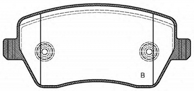 OPEN PARTS bpa098711 -  Комплект тормозных колодок, дисковый тормоз